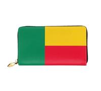 JDFHGNU Bandiera del Benin, portafoglio da donna, portafoglio lungo, portafoglio porta carte di credito, portamonete da viaggio, nero, taglia unica, Nero , Taglia unica