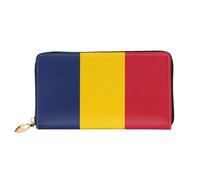JDFHGNU Bandiera del Ciad, portafoglio da donna, portafoglio lungo pochette, portafoglio porta carte di credito, portamonete da viaggio, nero, taglia unica, Nero , Taglia unica