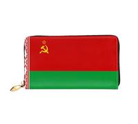 JDFHGNU Bandiera della Bielorussia modello, portafoglio da donna, portafoglio lungo pochette, portafoglio porta carte di credito, portamonete da viaggio, nero, taglia unica, Nero , Taglia unica