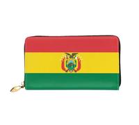 JDFHGNU Bandiera della Bolivia modello, portafoglio da donna, portafoglio lungo pochette, portafoglio porta carte di credito, portamonete da viaggio, nero, taglia unica, Nero , Taglia unica