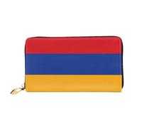 JDFHGNU Bandiera dell'Armenia modello, portafoglio da donna, portafoglio lungo pochette, portafoglio porta carte di credito, portamonete da viaggio, nero, taglia unica, Nero , Taglia unica