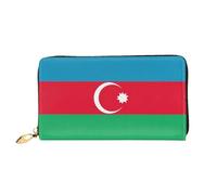 JDFHGNU Bandiera dell'Azerbaigian, portafoglio da donna, portafoglio lungo, portafoglio porta carte di credito, portamonete da viaggio, nero, taglia unica, Nero , Taglia unica