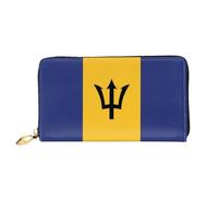 JDFHGNU Bandiera delle Barbados modello, portafoglio da donna, portafoglio lungo pochette, portafoglio porta carte di credito, portamonete da viaggio, nero, taglia unica, Nero , Taglia unica