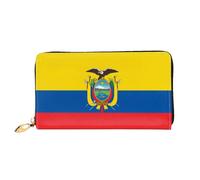 JDFHGNU Bandiera dell'Ecuador modello, portafoglio da donna, portafoglio lungo pochette, portafoglio porta carte di credito, portamonete da viaggio, nero, taglia unica, Nero , Taglia unica