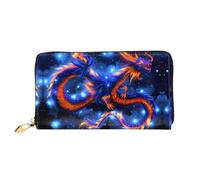 JDFHGNU Blue Dragon Pattern, portafoglio da donna, portafoglio lungo pochette, portafoglio porta carte di credito, portamonete da viaggio, nero, taglia unica, Nero , Taglia unica