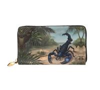 JDFHGNU Blue Scorpion Pattern, portafoglio da donna, portafoglio lungo pochette, portafoglio porta carte di credito, portamonete da viaggio, nero, taglia unica, Nero , Taglia unica