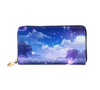 JDFHGNU Blue Sky Pattern, portafoglio da donna, portafoglio lungo pochette, portafoglio porta carte di credito, portamonete da viaggio, nero, taglia unica, Nero , Taglia unica