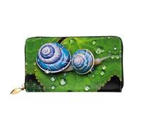 JDFHGNU Blue Snail Pattern, portafoglio da donna, portafoglio lungo pochette, portafoglio porta carte di credito, portamonete da viaggio, nero, taglia unica, Nero , Taglia unica