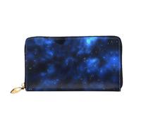 JDFHGNU Blue Starry Sky Pattern, portafoglio da donna, portafoglio lungo pochette, portafoglio porta carte di credito, portamonete da viaggio, nero, taglia unica, Nero , Taglia unica