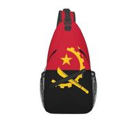 JDFHGNU Borsa a tracolla da uomo, zaino da trekking, corsa sportiva, borsa da petto da uomo, borsa a tracolla, motivo bandiera Angola