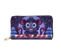 JDFHGNU Cartone animato modello mouse, portafoglio da donna, portafoglio lungo pochette, portafoglio porta carte di credito, portamonete da viaggio, nero, taglia unica, Nero , Taglia unica