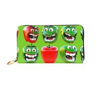 JDFHGNU Chili Pepper Emoji Pattern, portafoglio da donna, portafoglio lungo pochette, portafoglio porta carte di credito, portamonete da viaggio, nero, taglia unica