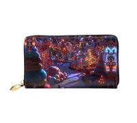 JDFHGNU Cioccolato luci modello, portafoglio da donna, pochette lunga, portafoglio porta carte di credito, portamonete da viaggio, nero, taglia unica, Nero , Taglia unica