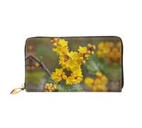 JDFHGNU Giallo Osmanthus Pattern, portafoglio da donna, portafoglio lungo pochette, portafoglio porta carte di credito, portamonete da viaggio, nero, taglia unica, Nero , Taglia unica