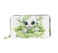 JDFHGNU Grande motivo elefante dagli occhi, portafoglio da donna, portafoglio lungo pochette, portafoglio porta carte di credito, portamonete da viaggio, nero, taglia unica, Nero , Taglia unica
