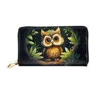 JDFHGNU Grande motivo gufo dagli occhi, portafoglio da donna, portafoglio lungo pochette, portafoglio porta carte di credito, portamonete da viaggio, nero, taglia unica, Nero , Taglia unica