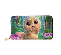 JDFHGNU Grande motivo orso dagli occhi, portafoglio da donna, portafoglio lungo pochette, portafoglio porta carte di credito, portamonete da viaggio, nero, taglia unica, Nero , Taglia unica