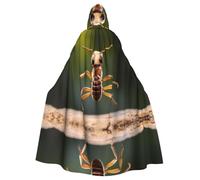 JDFHGNU Mantello con cappuccio unisex per adulti, mantello da strega di Halloween, mantello per feste di Natale, formiche danzanti