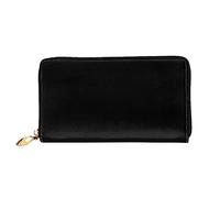 JDFHGNU Modello ferroso, portafoglio da donna, portafoglio lungo pochette, portafoglio porta carte di credito, portamonete da viaggio, nero, taglia unica, Nero , Taglia unica