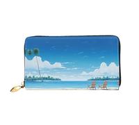 JDFHGNU Modello lettino da spiaggia, portafoglio da donna, portafoglio lungo pochette, portafoglio porta carte di credito, portamonete da viaggio, nero, taglia unica, Nero , Taglia unica