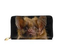 JDFHGNU Modello pipistrello, portafoglio da donna, portafoglio lungo pochette, portafoglio porta carte di credito, portamonete da viaggio, nero, taglia unica, Nero , Taglia unica