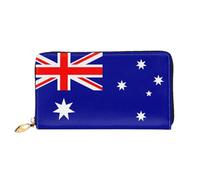 JDFHGNU Motivo bandiera australiana, portafoglio da donna, portafoglio lungo pochette, portafoglio porta carte di credito, portamonete da viaggio, nero, taglia unica, Nero , Taglia unica