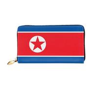 JDFHGNU Motivo bandiera coreana, portafoglio da donna, portafoglio lungo, portafoglio porta carte di credito, portamonete da viaggio, nero, taglia unica, Nero , Taglia unica