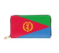 JDFHGNU Motivo bandiera eritrea, portafoglio da donna, portafoglio lungo pochette, portafoglio porta carte di credito, portamonete da viaggio, nero, taglia unica, Nero , Taglia unica