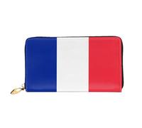 JDFHGNU Motivo bandiera francese, portafoglio da donna, portafoglio lungo, portafoglio porta carte di credito, portamonete da viaggio, nero, taglia unica, Nero , Taglia unica