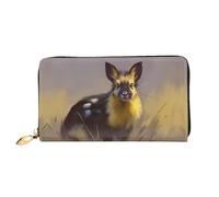 JDFHGNU Motivo coniglio marrone, portafoglio da donna, portafoglio lungo, portafoglio porta carte di credito, portamonete da viaggio, nero, taglia unica, Nero , Taglia unica