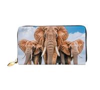 JDFHGNU Motivo elefante africano, portafoglio da donna, portafoglio lungo, portafoglio porta carte di credito, portamonete da viaggio, nero, taglia unica, Nero , Taglia unica
