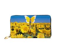 JDFHGNU Motivo farfalla sulla croce, portafoglio da donna, portafoglio lungo pochette, portafoglio porta carte di credito, portamonete da viaggio, nero, taglia unica, Nero , Taglia unica