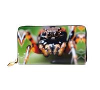 JDFHGNU Motivo ragno incrinato, portafoglio da donna, portafoglio lungo pochette, portafoglio porta carte di credito, portamonete da viaggio, nero, taglia unica, Nero , Taglia unica