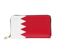 JDFHGNU Portafoglio da donna, con motivo bandiera del Bahraini, portafoglio lungo, porta carte di credito, portamonete da viaggio, nero, taglia unica, Nero , Taglia unica