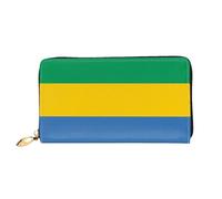 JDFHGNU Portafoglio da donna, con motivo bandiera del Gabone, portafoglio lungo, porta carte di credito, portamonete da viaggio, nero, taglia unica, Nero , Taglia unica