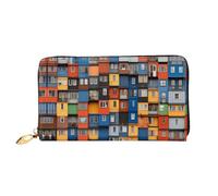 JDFHGNU Portafoglio da donna, portafoglio lungo, porta carte di credito, portamonete da viaggio, nero, taglia unica, Nero , Taglia unica