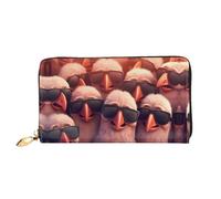 JDFHGNU Testa di uccello con motivo occhiali da sole, portafoglio da donna, portafoglio lungo pochette, portafoglio porta carte di credito, portamonete da viaggio, nero, taglia unica, Nero , Taglia