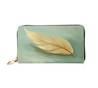 JDFHGNU Un motivo a foglia ingiallita, portafoglio da donna, portafoglio lungo pochette, portafoglio porta carte di credito, portamonete da viaggio, nero, taglia unica, Nero , Taglia unica