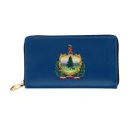 JDFHGNU Vermont State Flag Pattern, portafoglio da donna, portafoglio lungo pochette, portafoglio porta carte di credito, portamonete da viaggio, nero, taglia unica, Nero , Taglia unica
