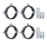 JDHGSHL 4 morsetti regolabili in gomma per tubi resistenti, staffa di supporto per tubi per montaggio a parete a soffitto, adatti per tubi OD 60-64 mm
