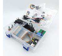 jdhlabstech Starter Kit elettronico basic: Kit principiante con adattatore 12V/2A (EU/UK), Proto, sensori e componenti scenziali