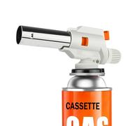 JDHON Cannello a Gas, Cannello da Cucina, Bruciatori da Cucina,Torcia Cucina con Blocco di Sicurezza e Fiamma Regolabile per Barbecue,Dolci,Cucina,Campeggio,Saldatura (Butano Non Incluso) (Bianco)