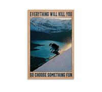 JDHUOXIAO Choose Something - Poster artistico da parete per soggiorno, camera da letto, 50 x 75 cm, senza cornice