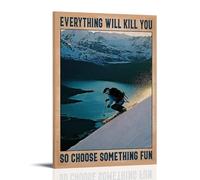 JDHUOXIAO Choose Something - Poster artistico da parete per soggiorno, camera da letto, 60 x 90 cm, stile cornice