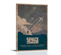 JDHUOXIAO Poster artistico da parete con motivo Space Command, per soggiorno e camera da letto, 20 x 30 cm, stile cornice
