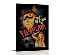 JDHUOXIAO Poster artistico da parete con scritta "The Return of Vampurr", per soggiorno e camera da letto, 30 x 45 cm, con cornice