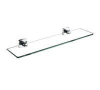 JDJXYNSRT Mensola in vetro for bagno, mensola for doccia, mensola in vetro, organizer for ripiani rettangolari, accessori for il bagno, specchio frontale for shampoo, mensola da parete con due finitur