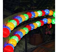 JDKC- Lanterne di Carta Solari, Lanterna Cinese Multicolore, IP65 Impermeabile, Luci Decorative Esterne Solari, per Viale, Giardino, Patio, Cortile, Passerella
