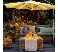 JDKC- Luci Dell'ombrello del Patio con Telecomando, 8 modalità Luminosità, Impermeabile All'aperto Decorare la Luce, per Ombrelloni, Campeggio, Tende, 2 Pacchi (Color : Warm White)
