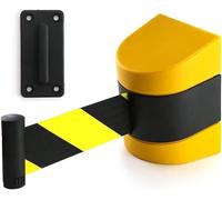 JDKMNE Barriera Retrattile per Montaggio a Parete, Cordone di Nastro Sicurezza per Code, Nastro Isolante per Barriera di Corda per Coda di Controllo della Folla(10m/32.8ft)